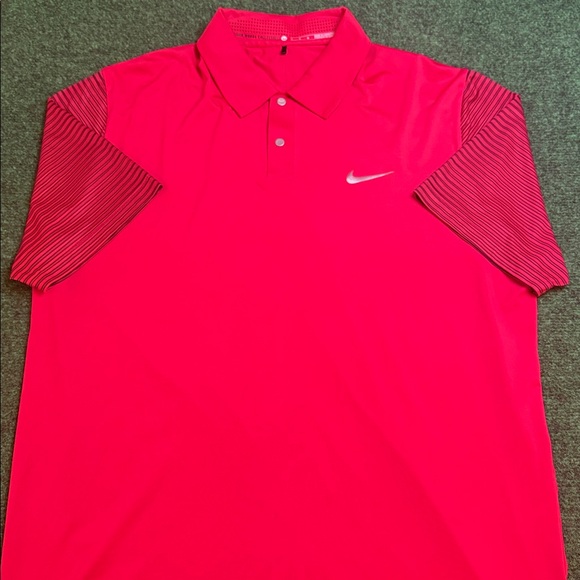 Tiger Woods Collection by Nike Dri-Fit Polo (Red & Black / Size Medium) - Picture 3 of 7